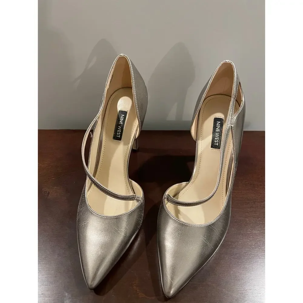 Nine West Champagne Gold Heels – Size 8.5